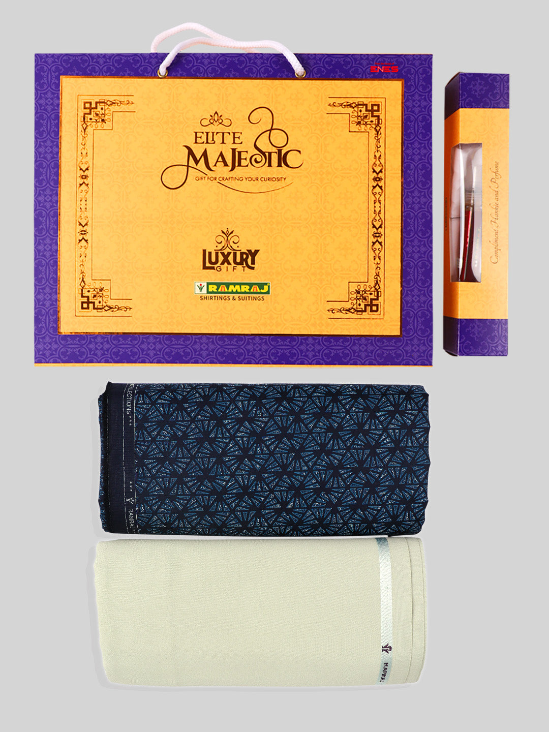 Men 100% Cotton Printed Shirting & Suiting Gift Box EM22