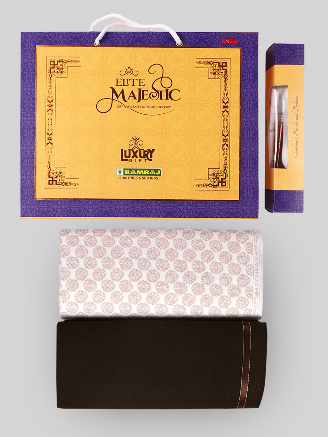 Men 100% Cotton Printed Shirting & Suiting Gift Box EM02