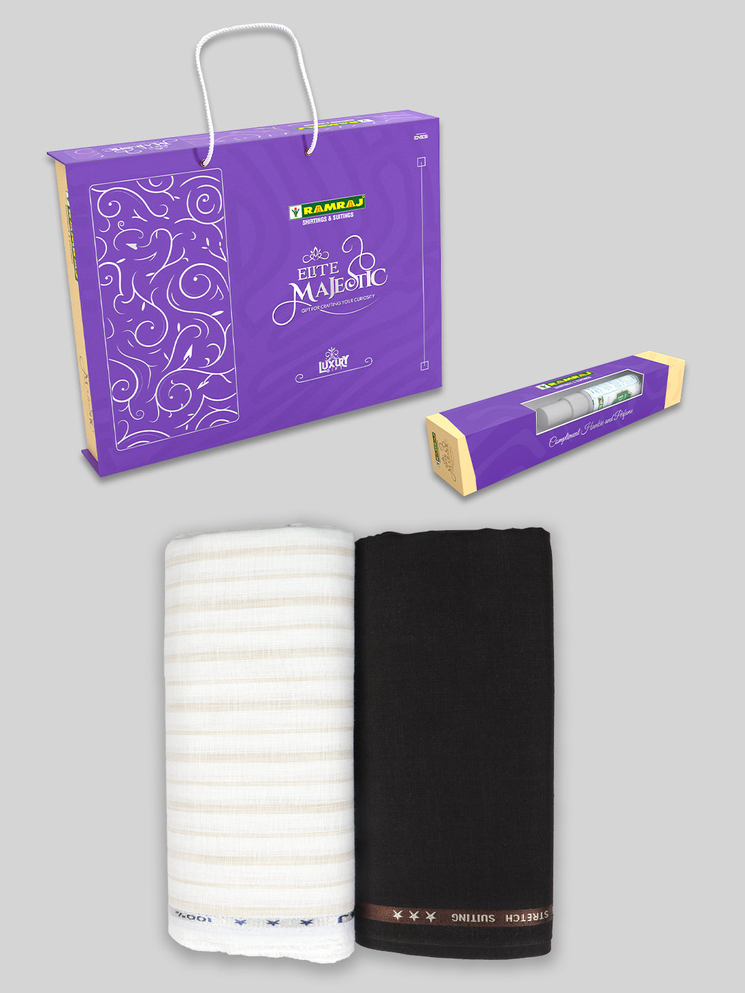 100% Cotton Striped Shirting & Suiting Gift Box EM63