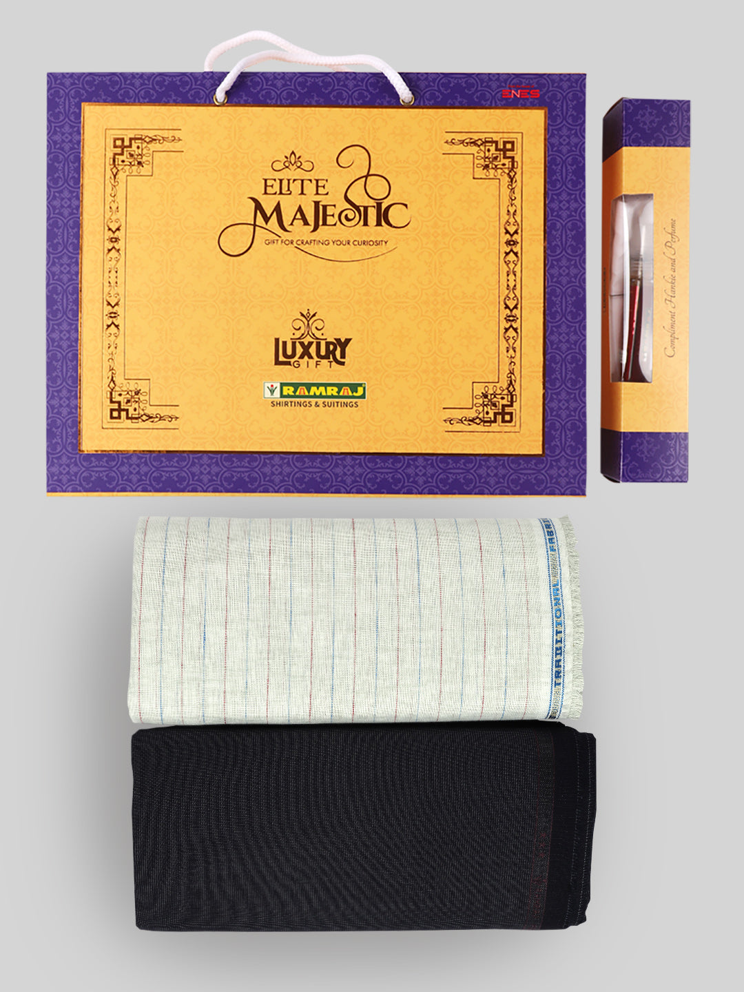 Men Cotton Striped Shirting & Suiting Gift Box EM29