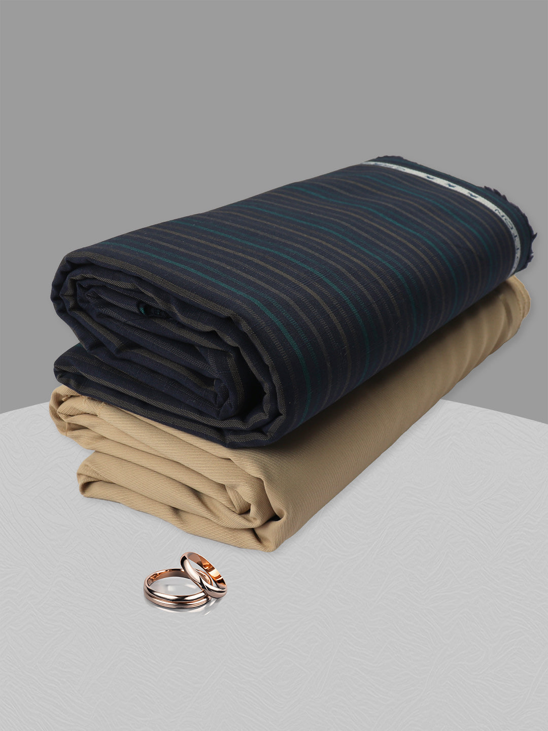 Men 100% Cotton Striped Shirting & Suiting Gift Box EM45