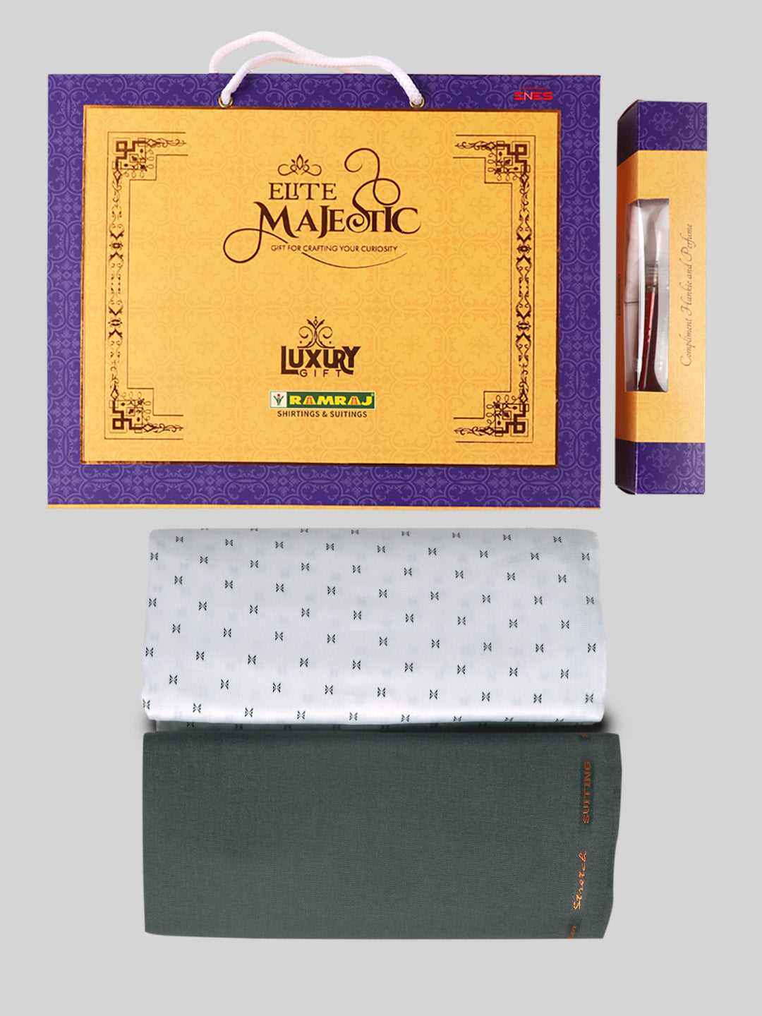 Men 100% Cotton Printed Shirting & Suiting Gift Box EM03