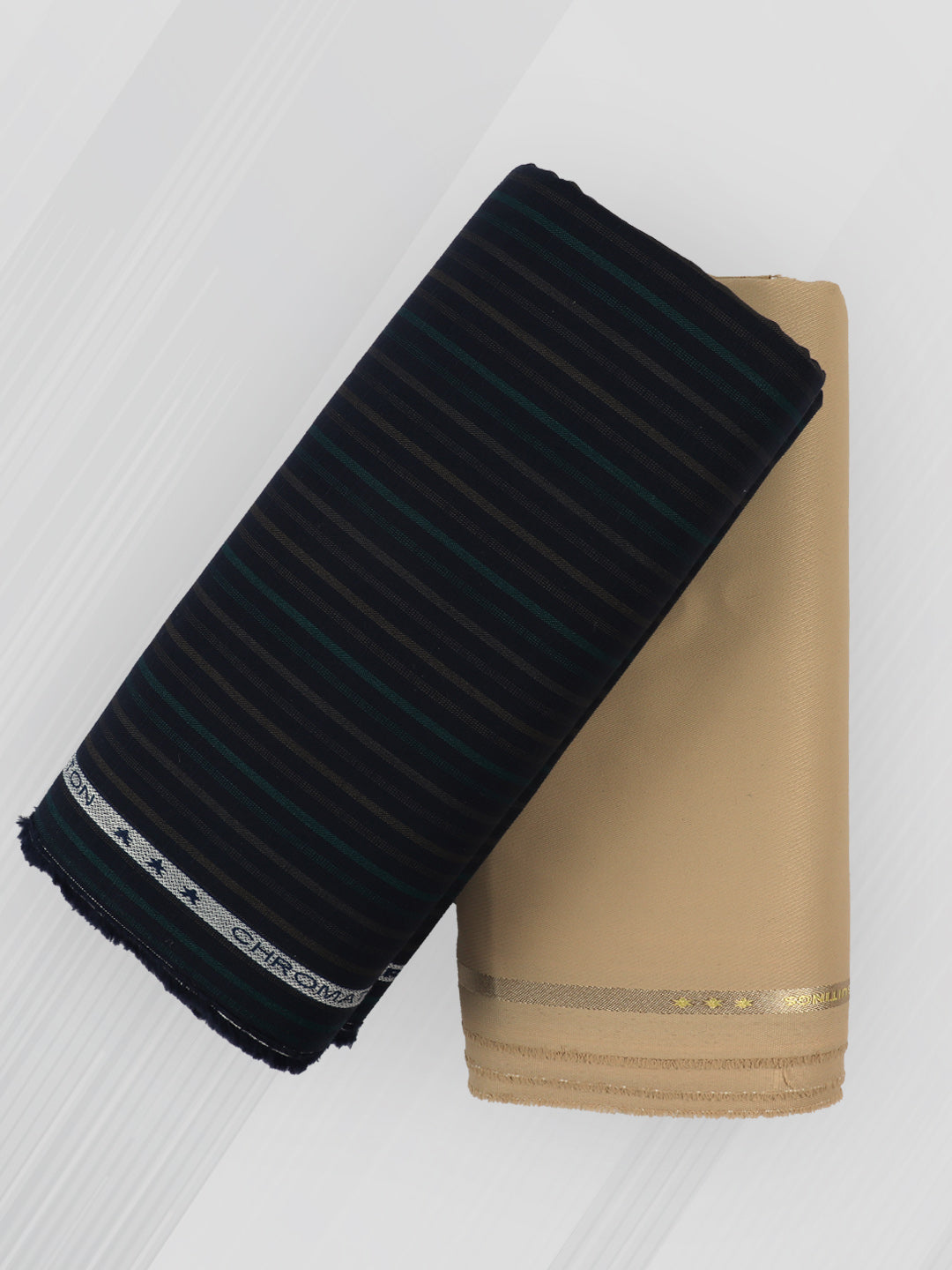 Men 100% Cotton Striped Shirting & Suiting Gift Box EM45