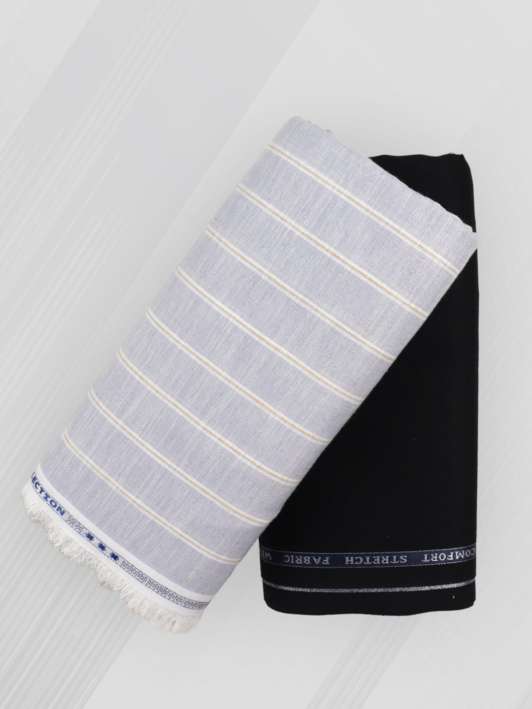 Men 100% Cotton Striped Shirting & Suiting Gift Box EM43