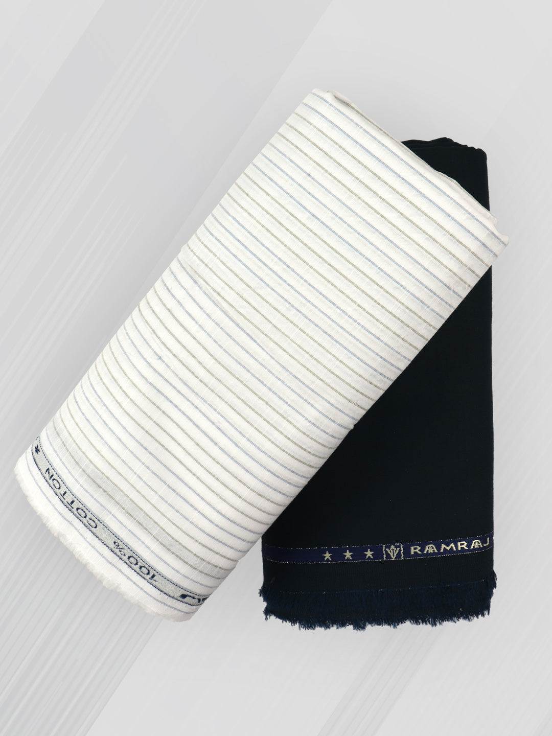 Men 100% Cotton Striped Shirting & Suiting Gift Box EM42
