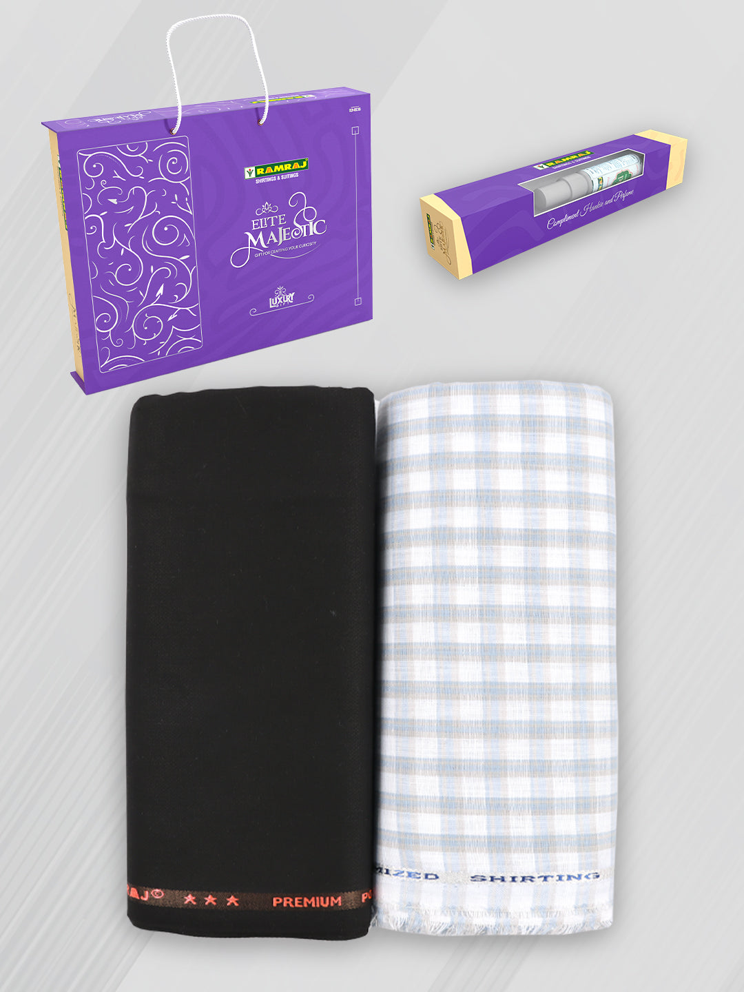 100% Cotton Checked Shirting & Suiting Gift Box EM52