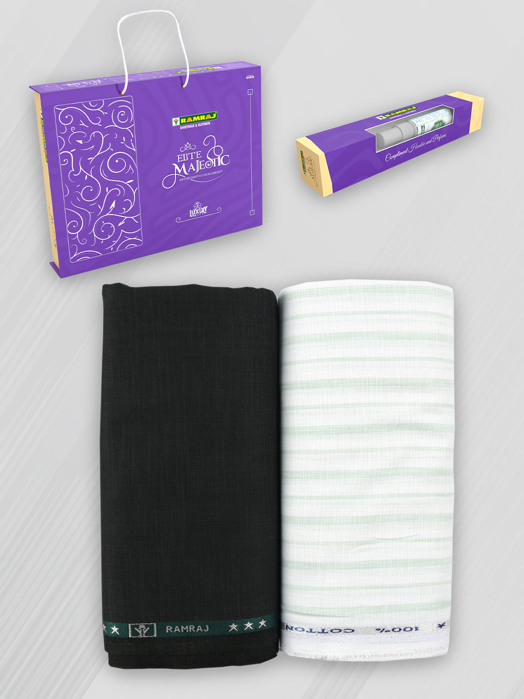 100% Cotton Striped Shirting & Suiting Gift Box EM54