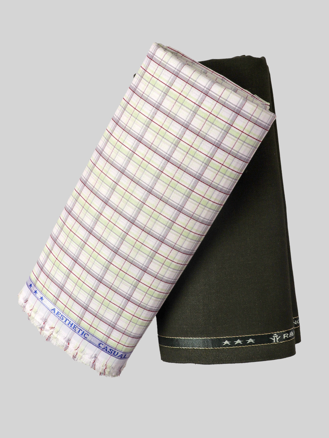 Mens Cotton Checked Shirting & Suiting Gift Box EM15