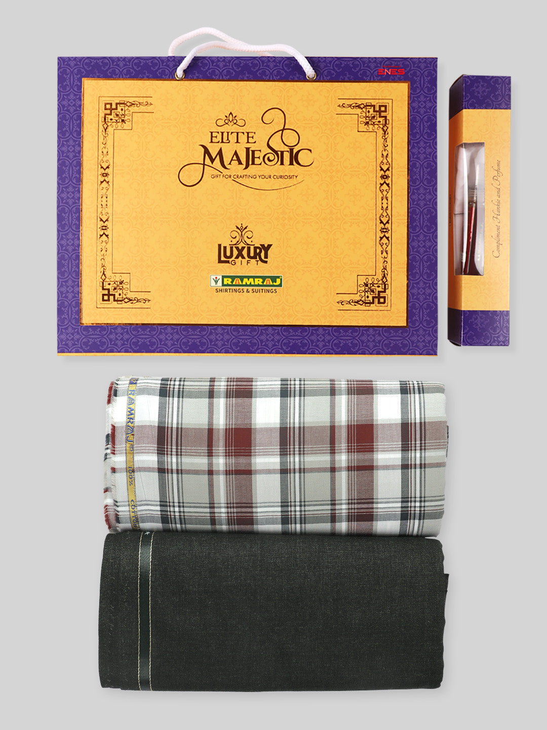 Mens Cotton Checked Shirting & Suiting Gift Box EM19