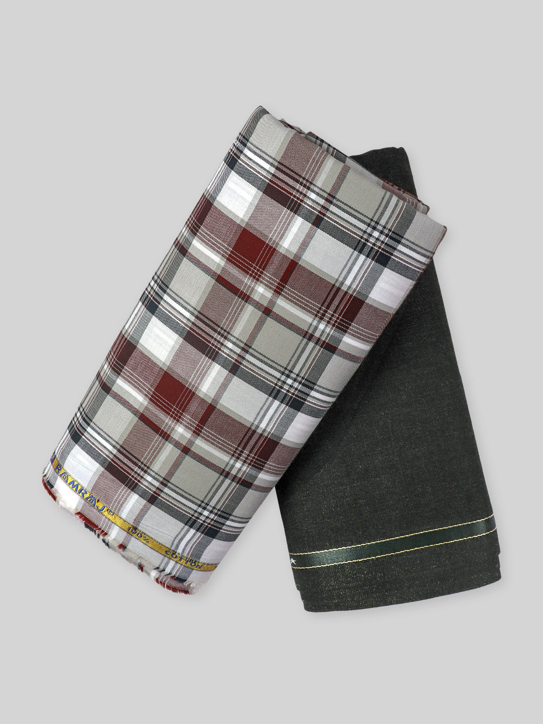 Mens Cotton Checked Shirting & Suiting Gift Box EM19