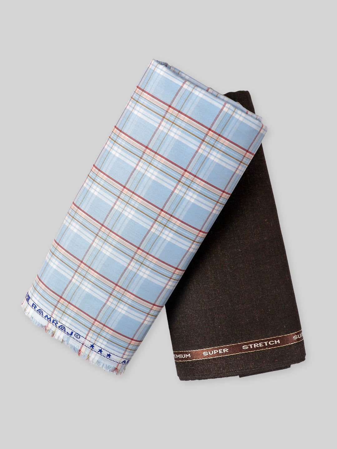 Men Cotton Checked Shirting & Suiting Gift Box EM17