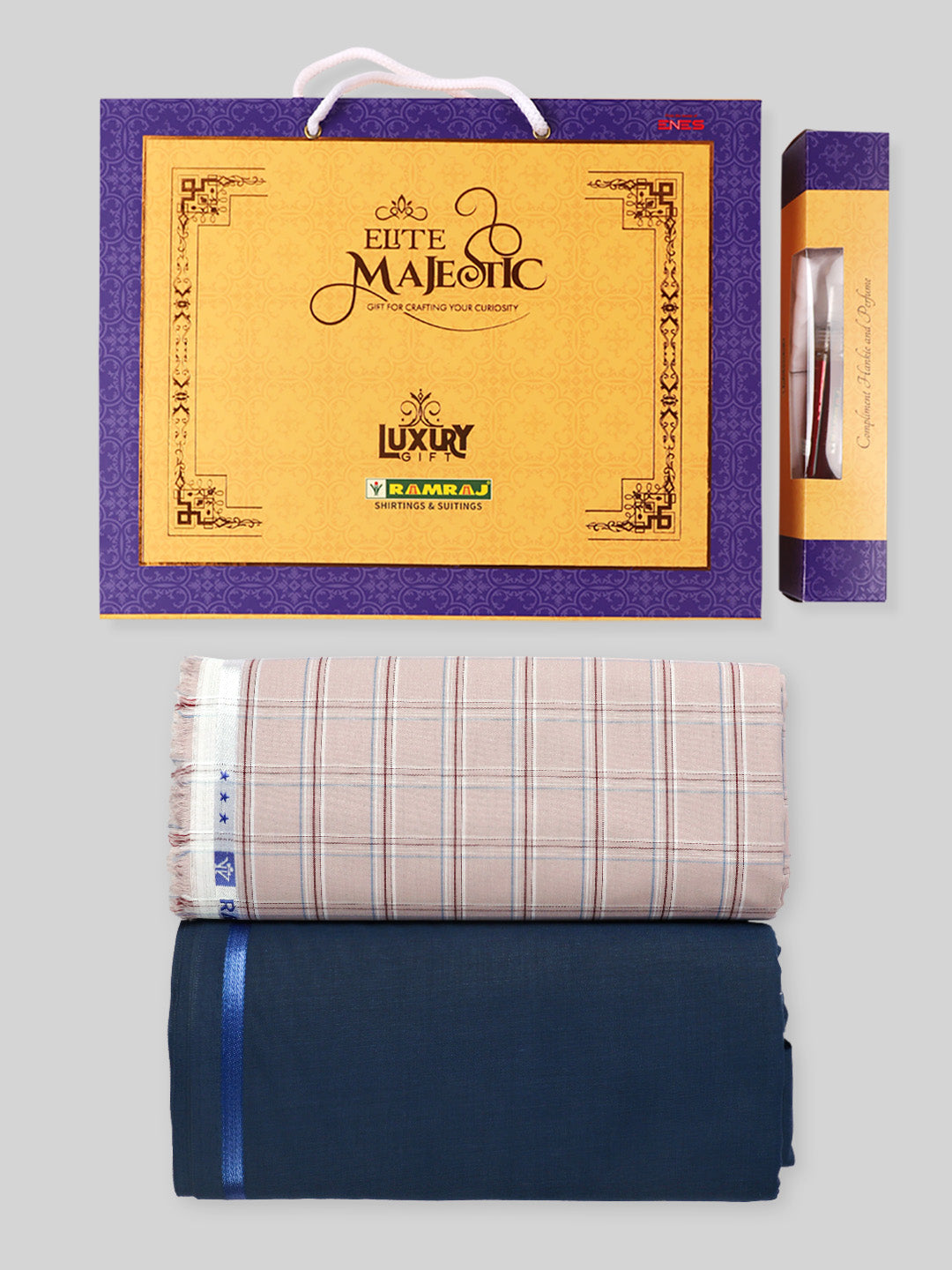 Mens Cotton Checked Shirting & Suiting Gift Box EM13