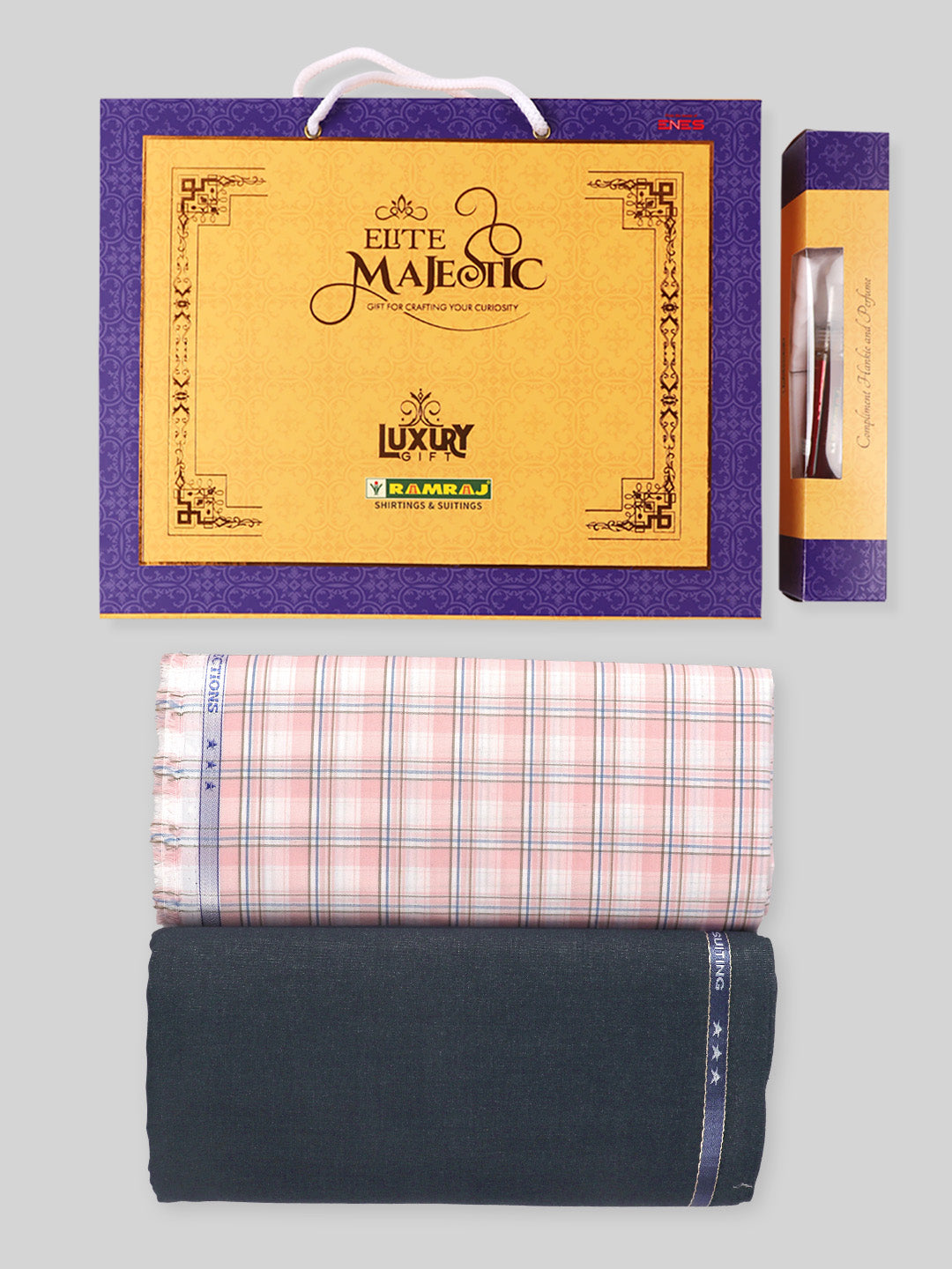 Mens Cotton Checked Shirting & Suiting Gift Box EM14