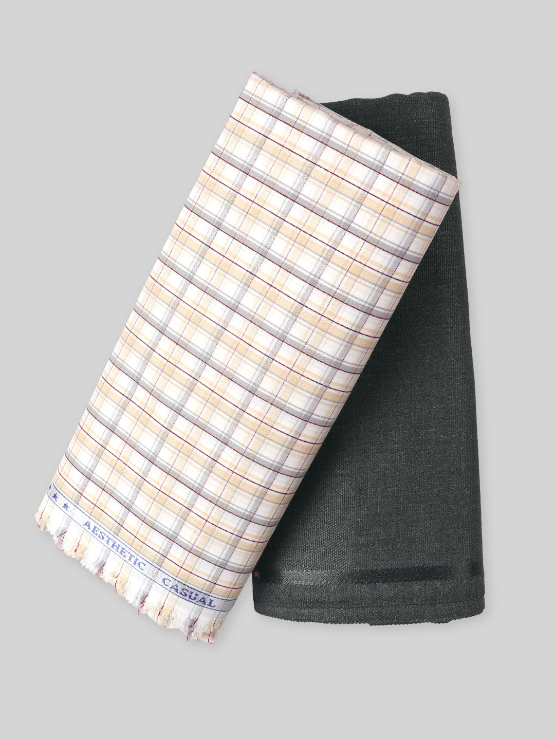 Mens Cotton Checked Shirting & Suiting Gift Box EM11