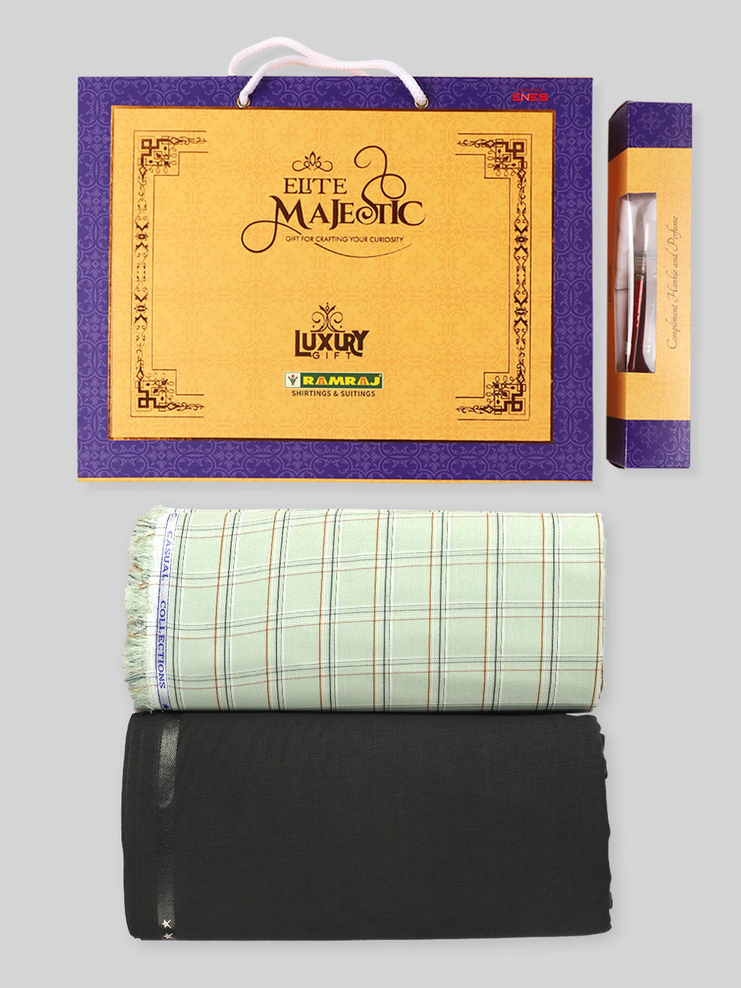 Mens Cotton Checked Shirting & Suiting Gift Box EM20