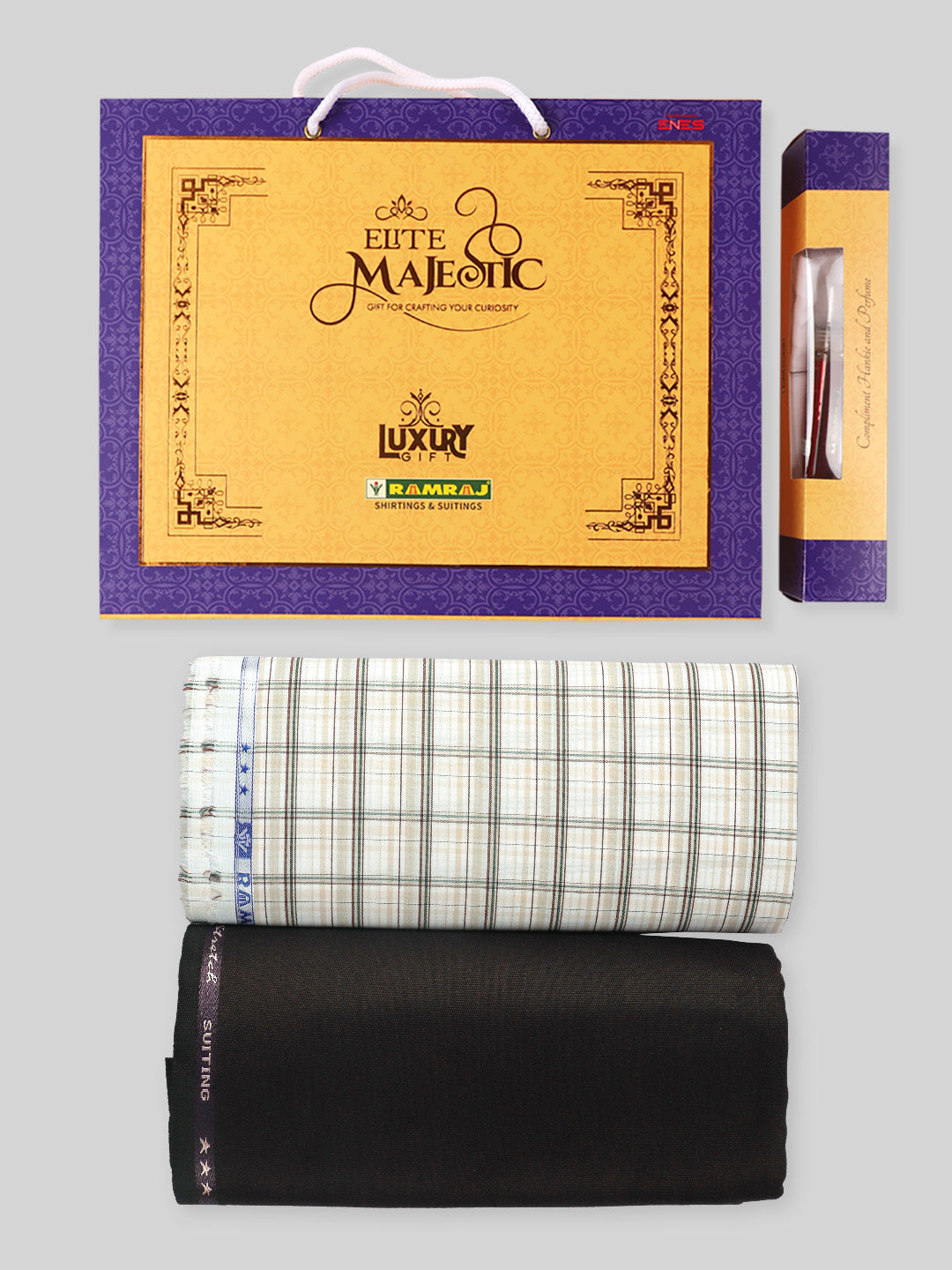 Mens Cotton Checked Shirting & Suiting Gift Box EM18