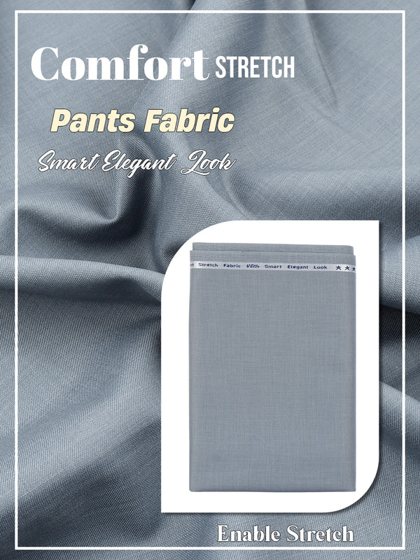 Comfortable Stretch Colour Pants Fabric Grayish Blue ES-CMSM255L-03