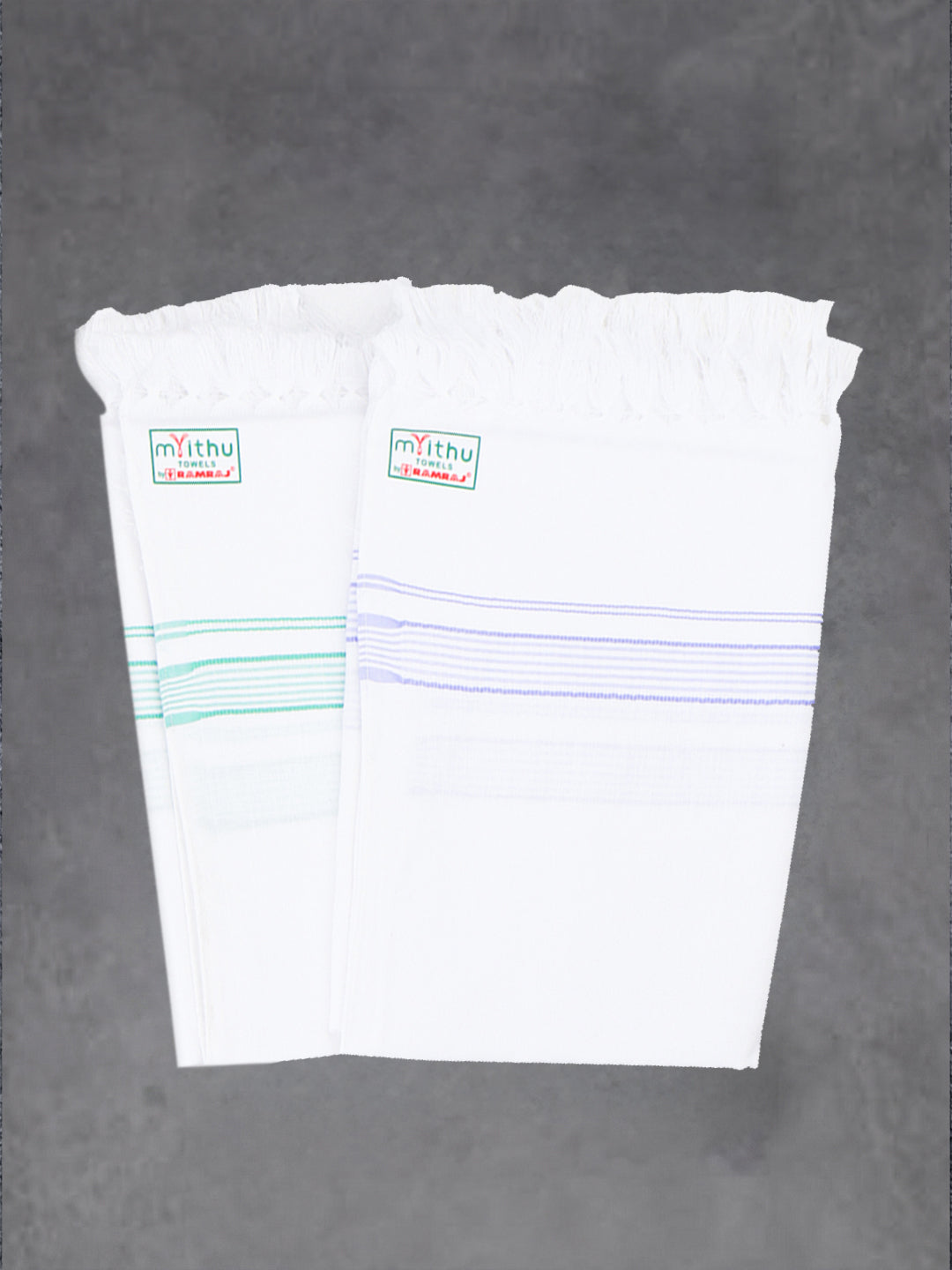 100% Cotton White Bath Towel Flint Fancy Pack of 2