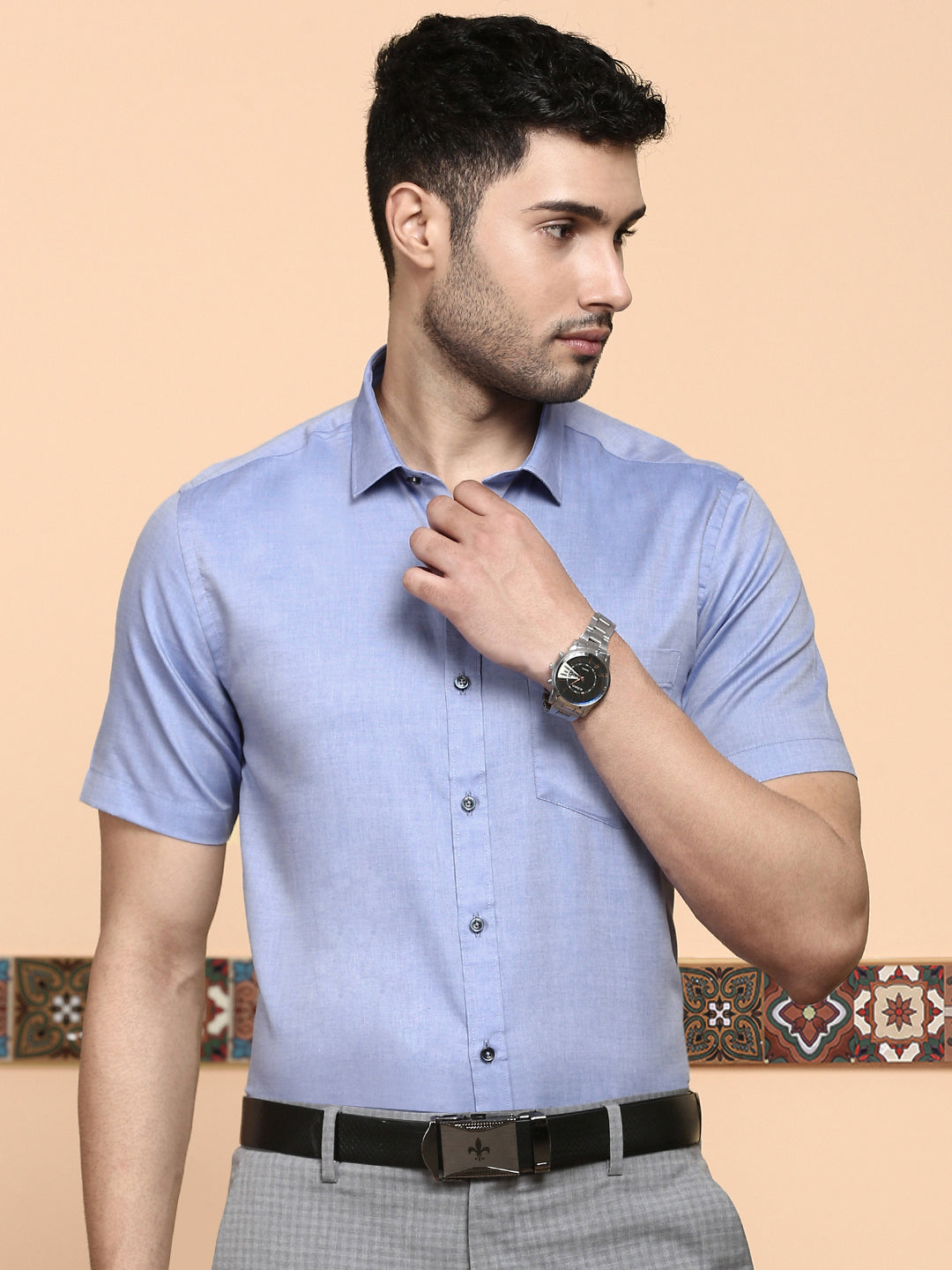 Premium Cotton Shirt Blue EL GP5