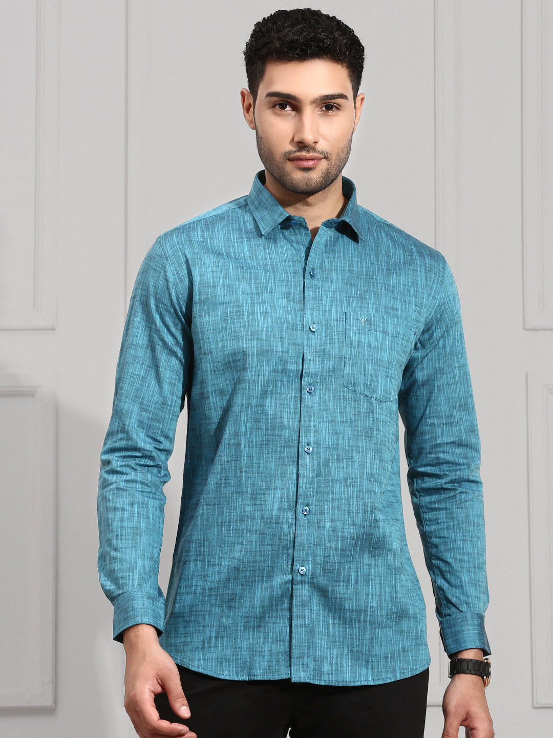 Men 100% Cotton Blue Shirt CL2 GT9