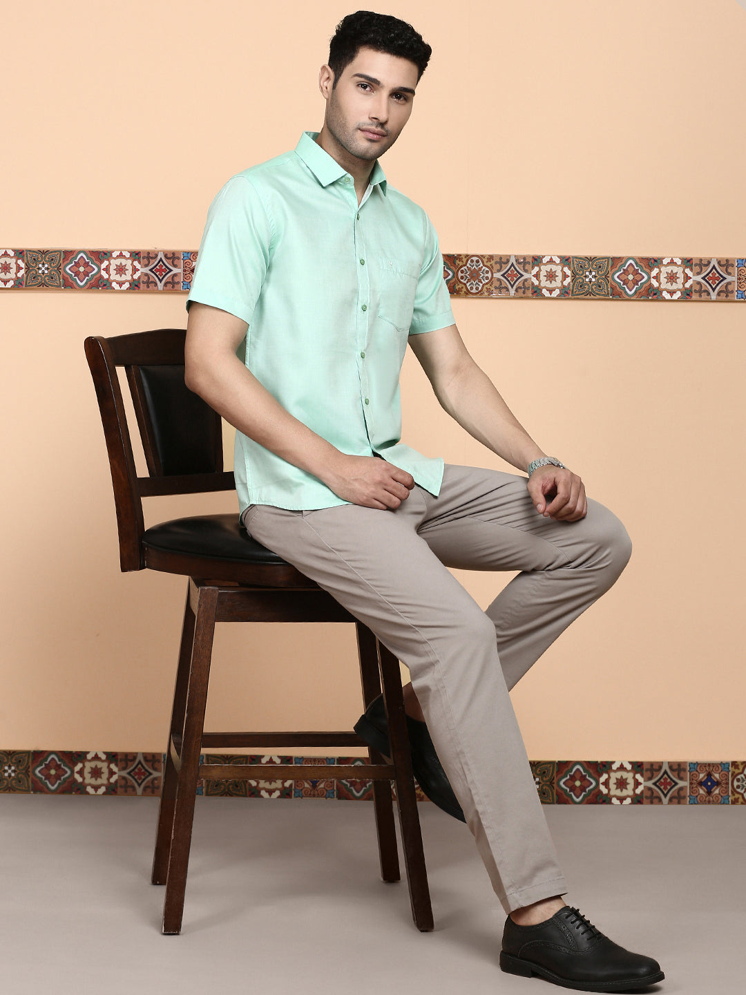 Men Premium Cotton Pale Cyan Shirt EL GP4