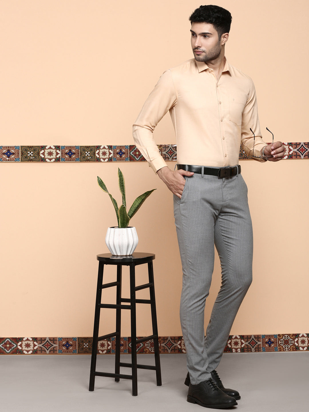 Men Premium Cotton Dark Sandal Shirt -EL GP18