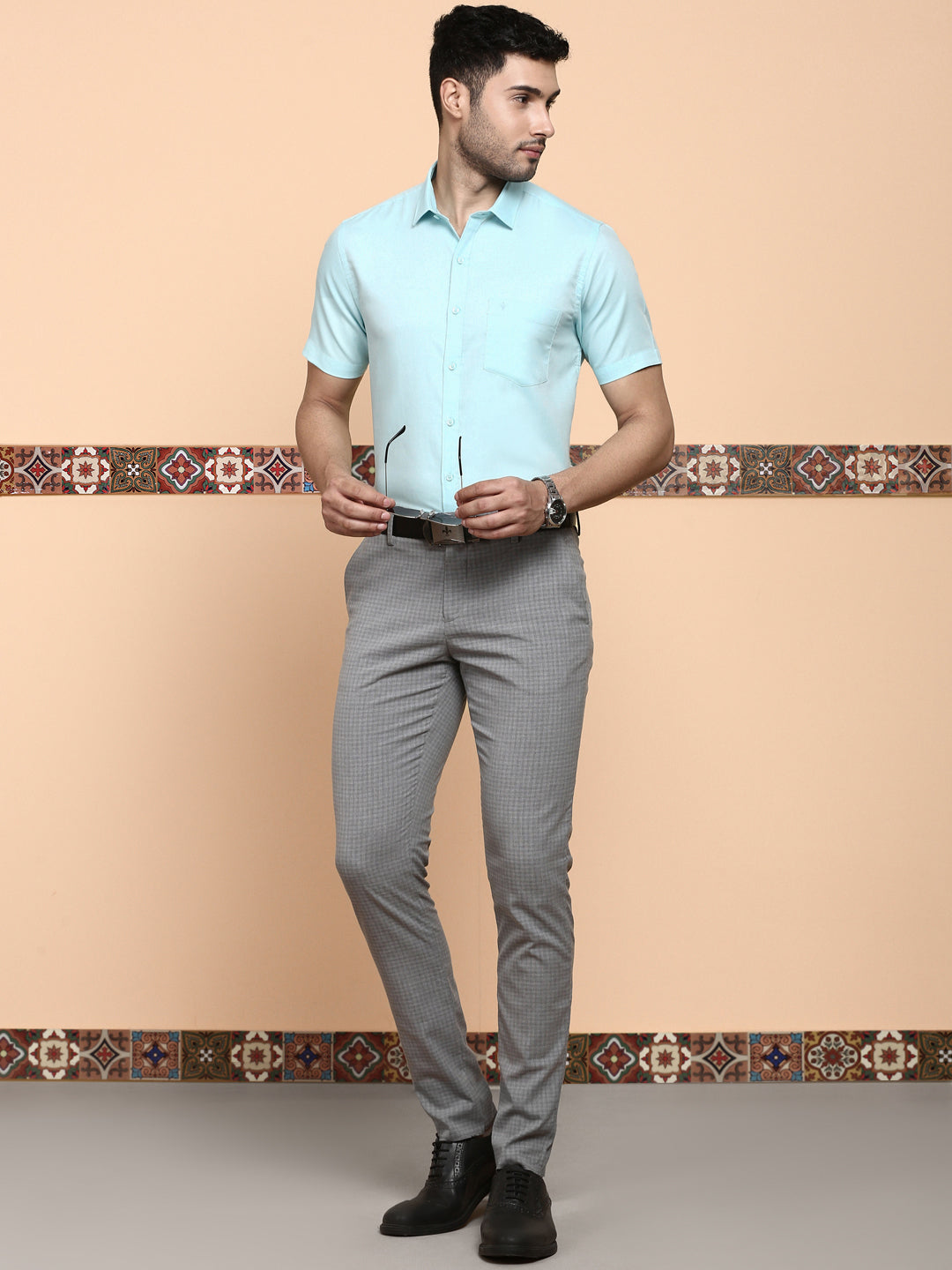 Men Premium Cotton Shirt Sky Blue EL GP19