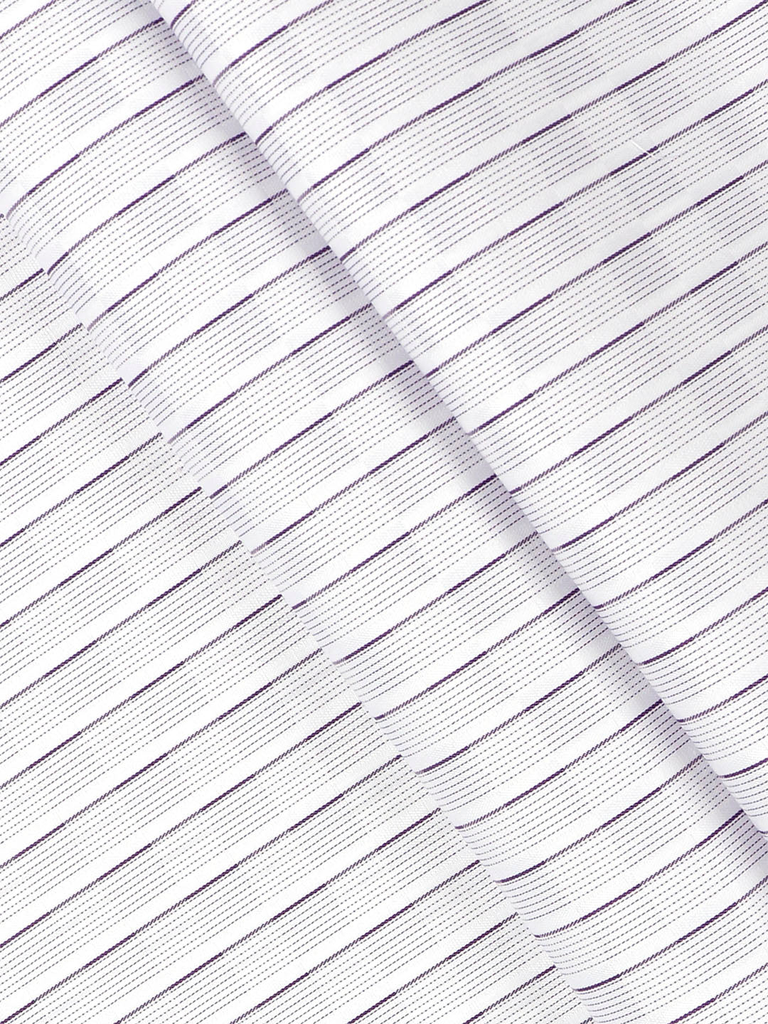 Cotton White With Purple Checks Shirt Fabric_Candy Colour