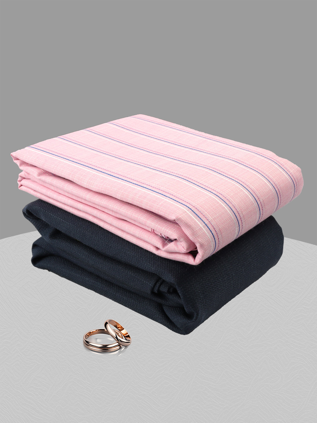 Men Cotton Blend Striped Shirting & Suiting Gift Box GL143