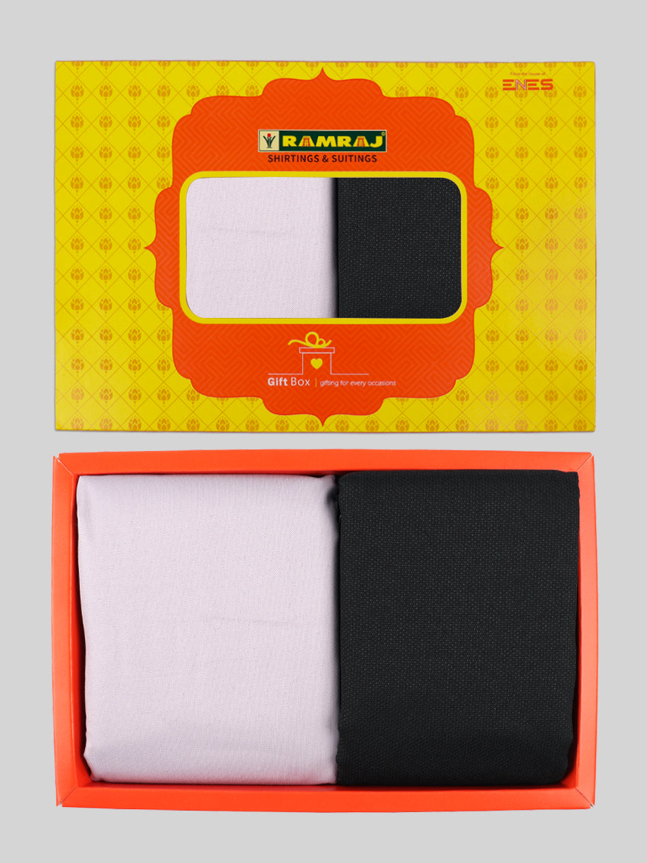 Men Cotton Blend Plain Shirting & Suiting Gift Box GL158