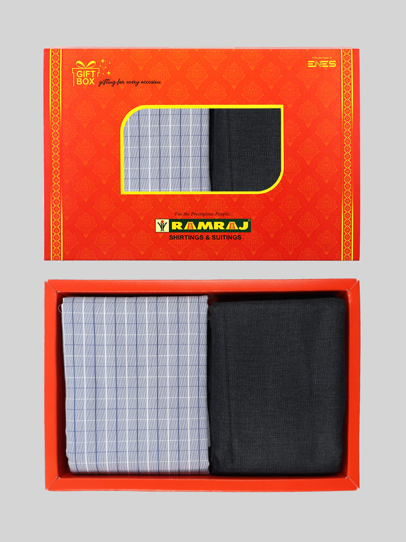 Cotton Checked Shirting & Suiting Gift Box Combo GL91