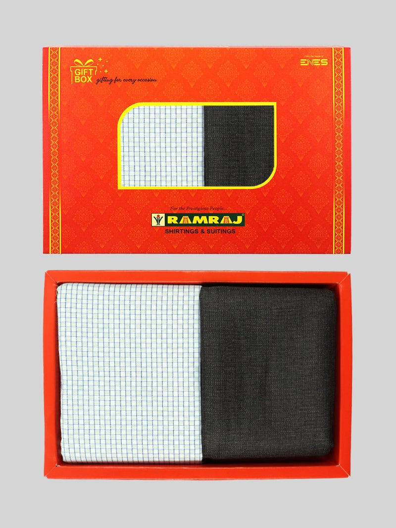 Cotton Checked Shirting & Suiting Gift Box Combo GL88