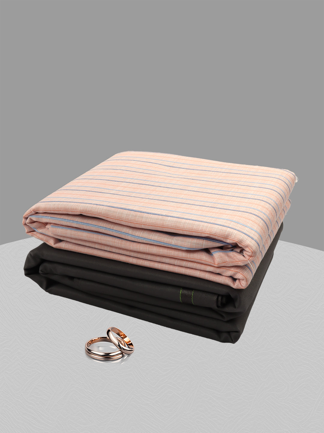 Men Cotton Blend Striped Shirting & Suiting Gift Box GL142