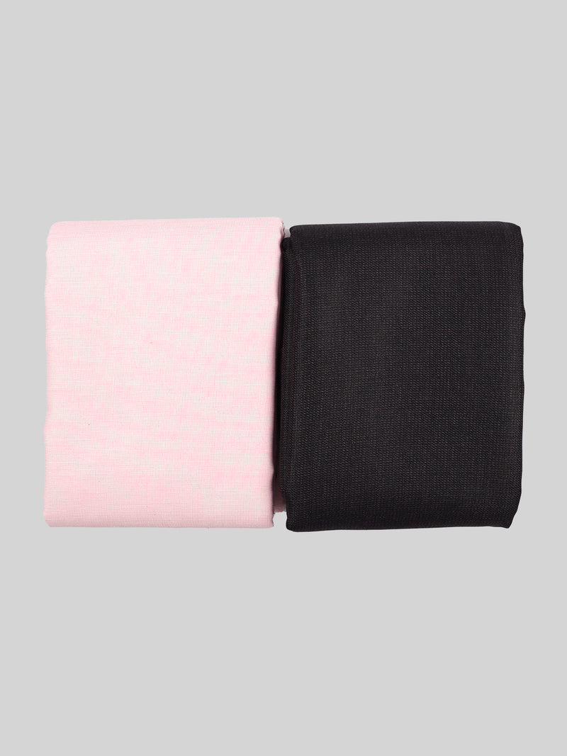 Cotton Plain Pink Shirting & Grey Suiting Gift Box Combo GL84