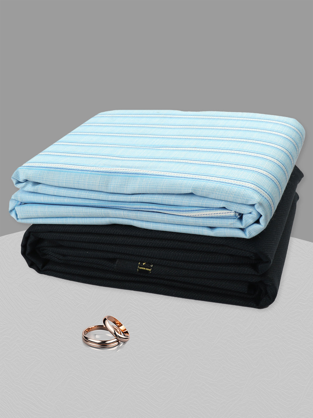 Men Cotton Blend Striped Shirting & Suiting Gift Box GL164