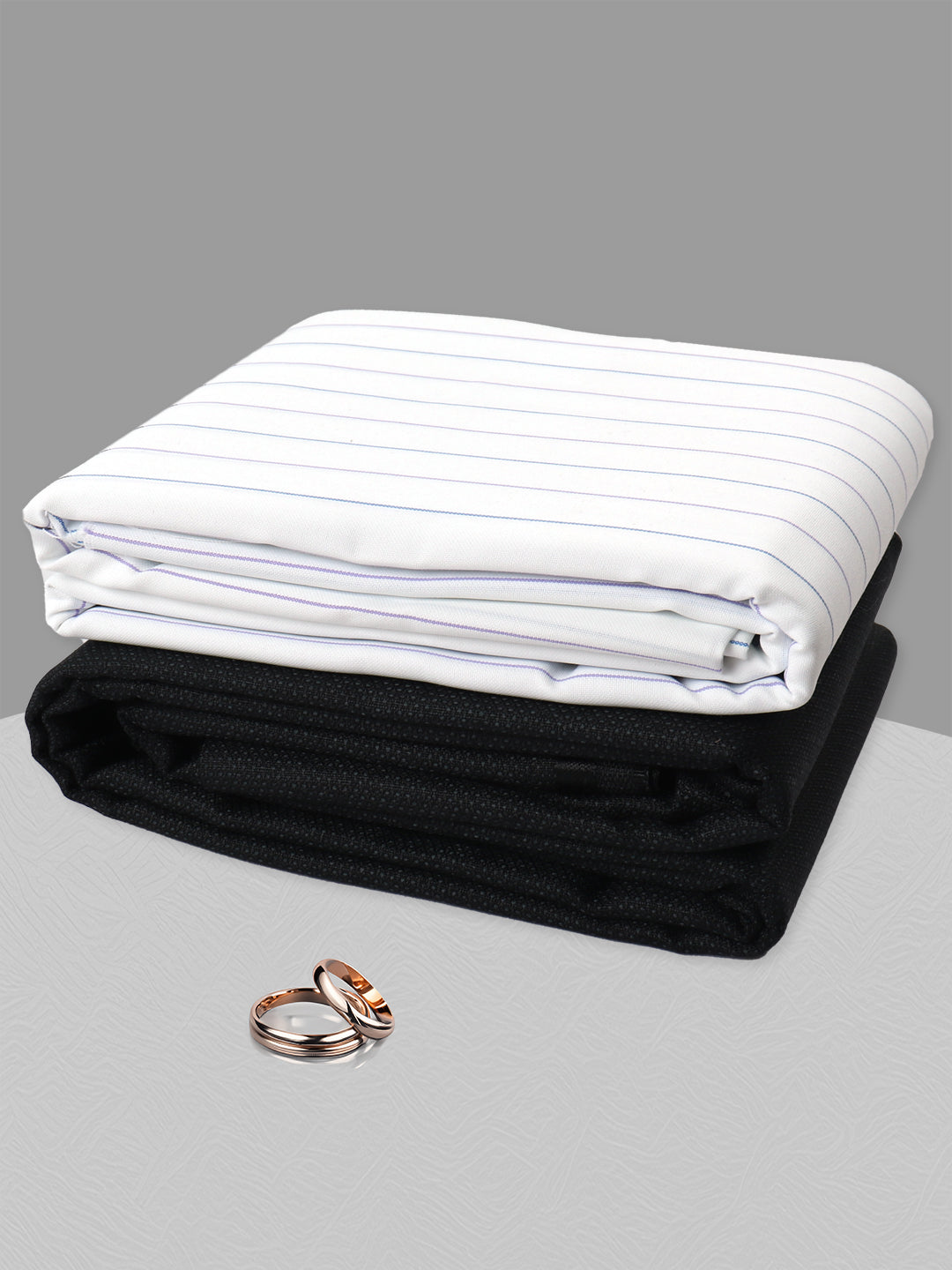 Men Cotton Blend Striped Shirting & Suiting Gift Box GL163