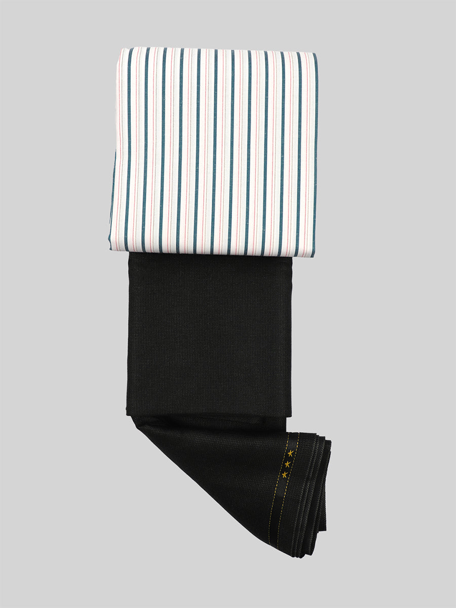 Cotton Blend Stripe Shirting & Suiting Gift Box Combo GL114-Full view