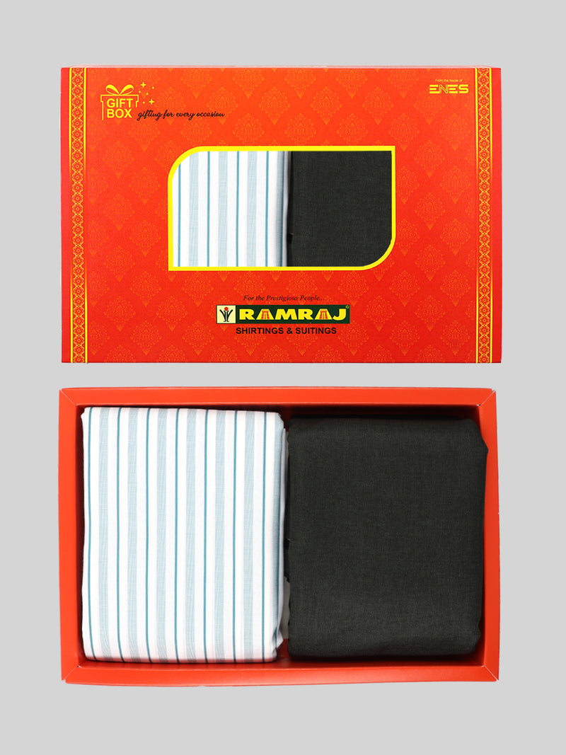 Cotton Stripe Shirting & Suiting Gift Box Combo GL105