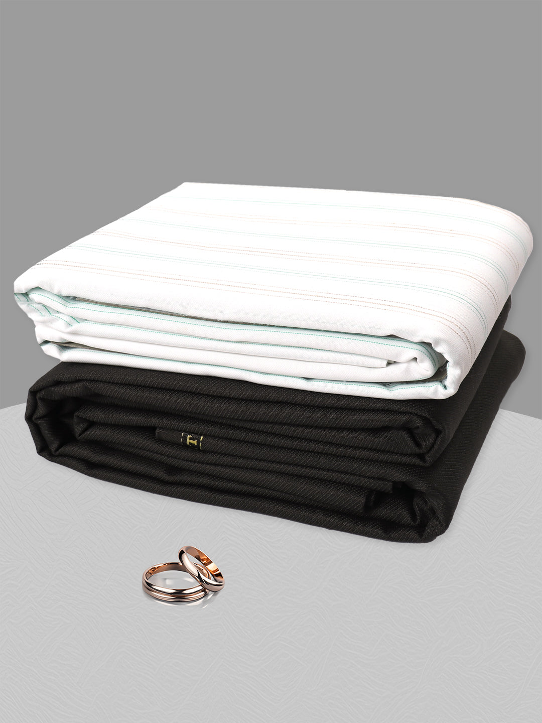 Men Cotton Blend Striped Shirting & Suiting Gift Box GL162