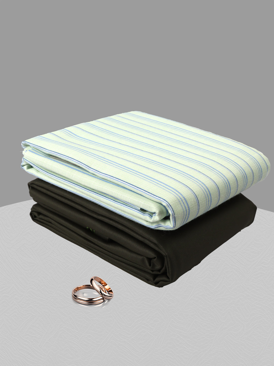 Men Cotton Blend Striped Shirting & Suiting Gift Box GL140
