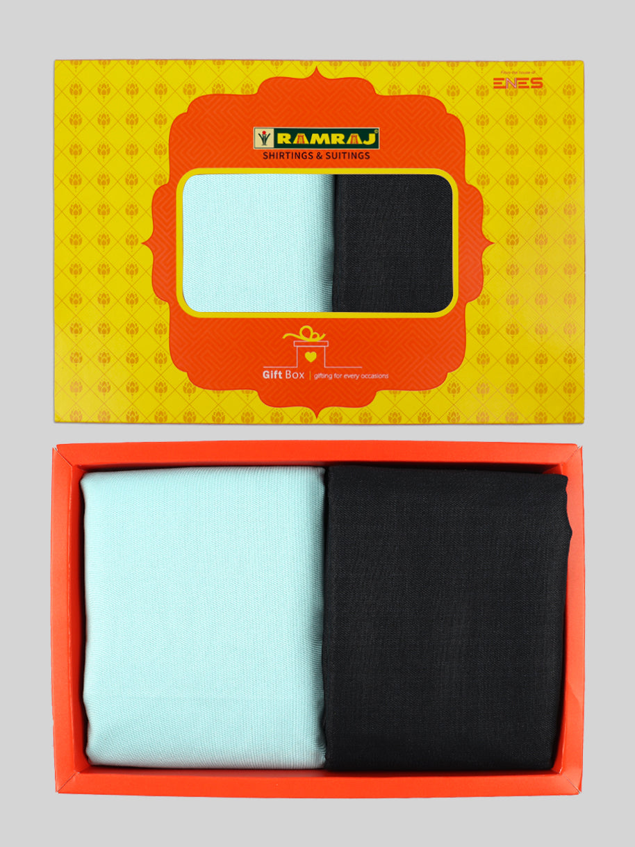Men Cotton Blend Plain Shirting & Suiting Gift Box GL157