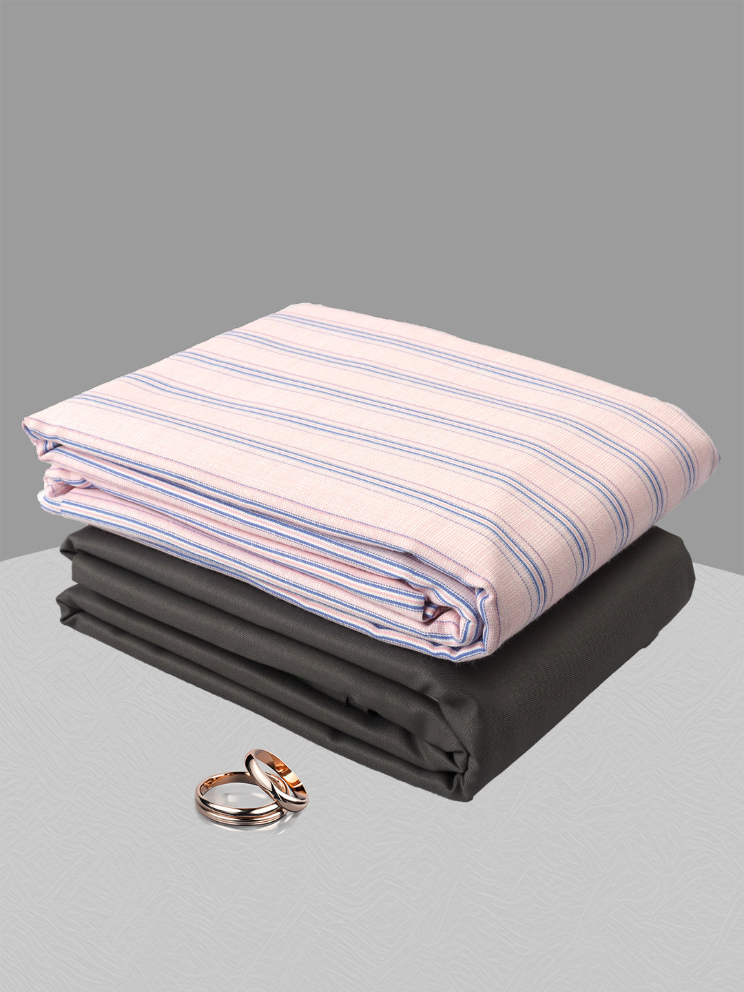 Men Cotton Blend Striped Shirting & Suiting Gift Box GL145