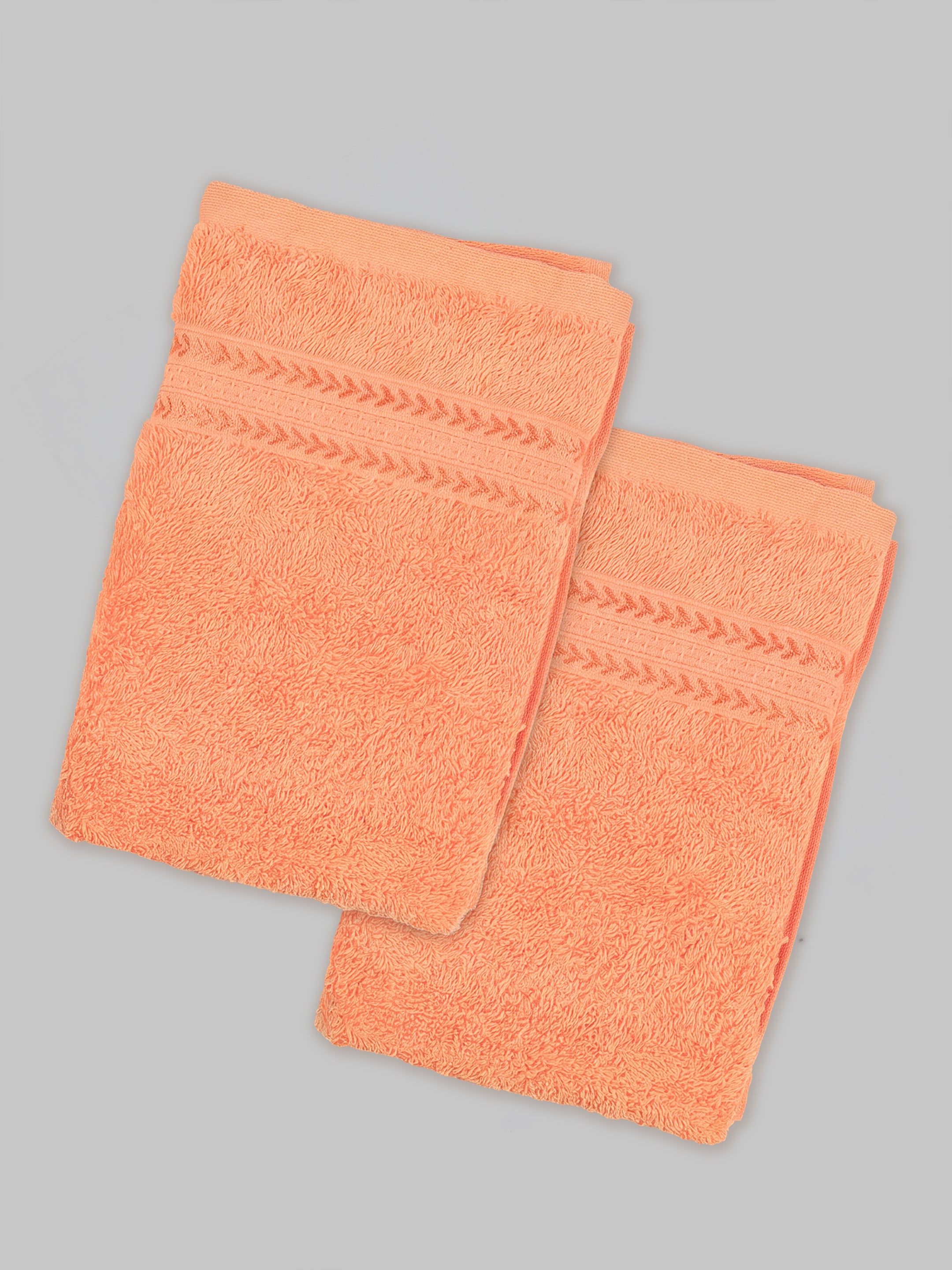 Bamboo Cotton Terry Hand Towel Orange HC1 (Pack of 2)