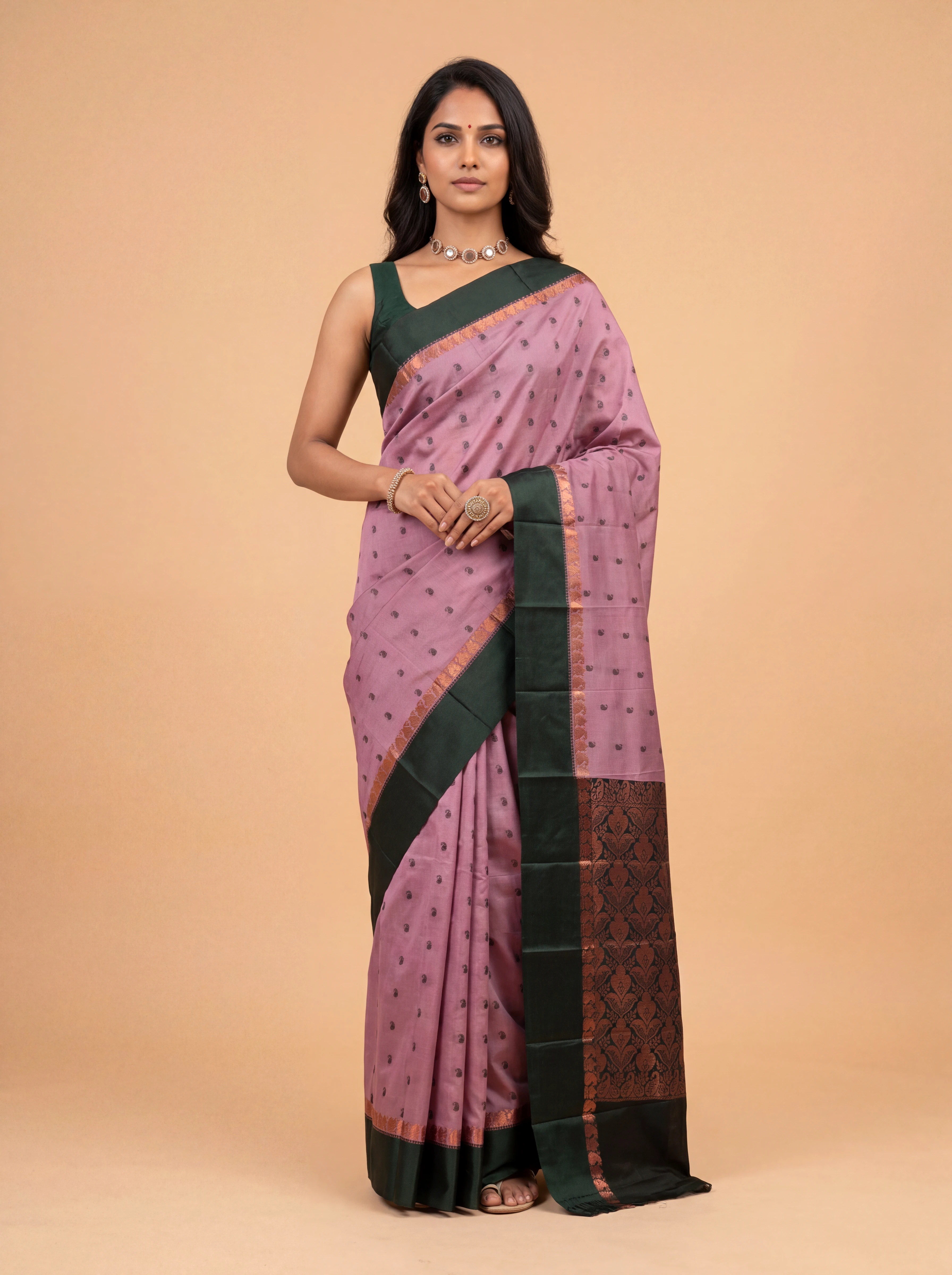Women Art Silk Pink Saree ASS147