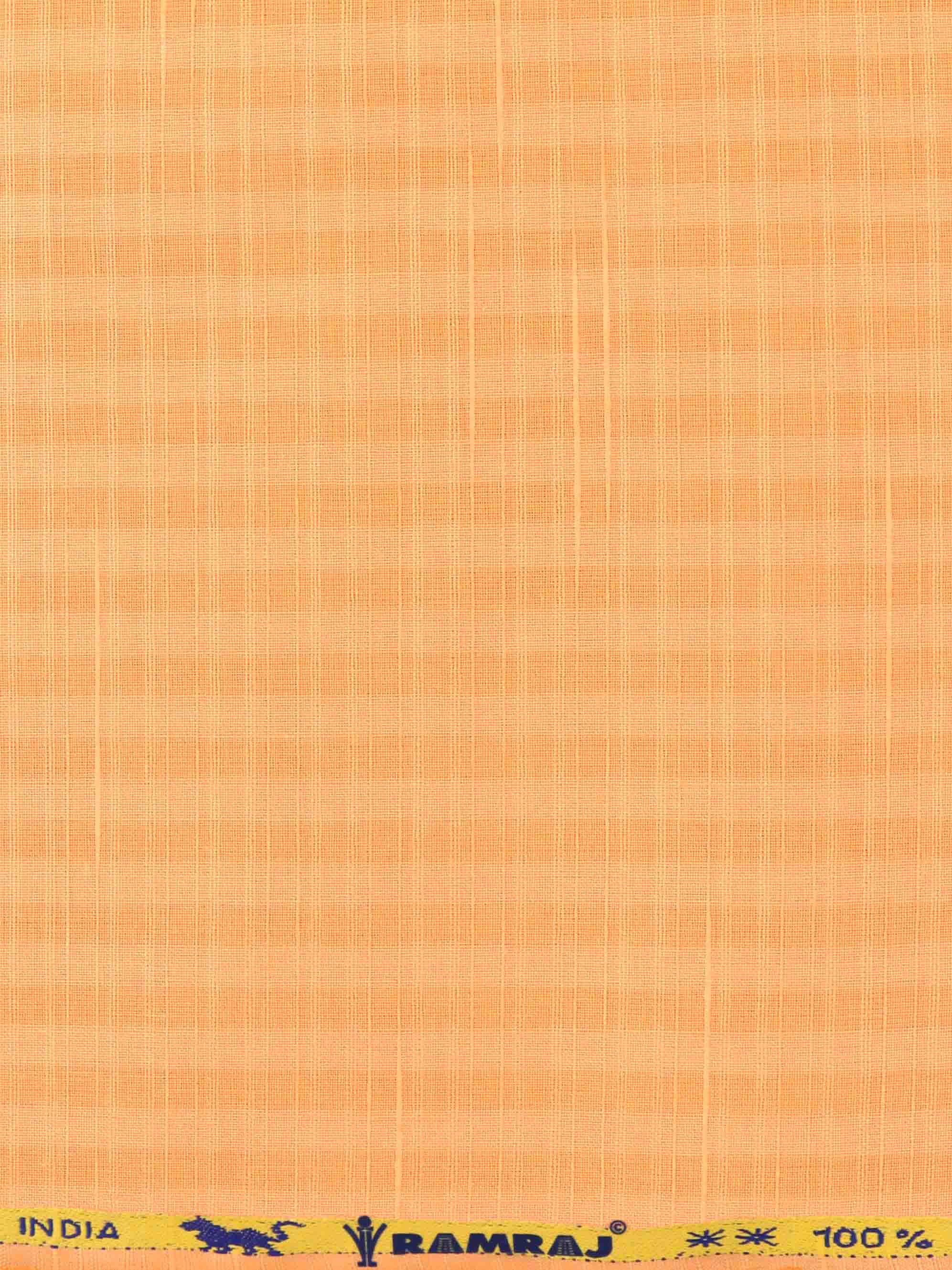 Cotton Stripe Orange Shirt Fabric Master Fancy-Zoom view