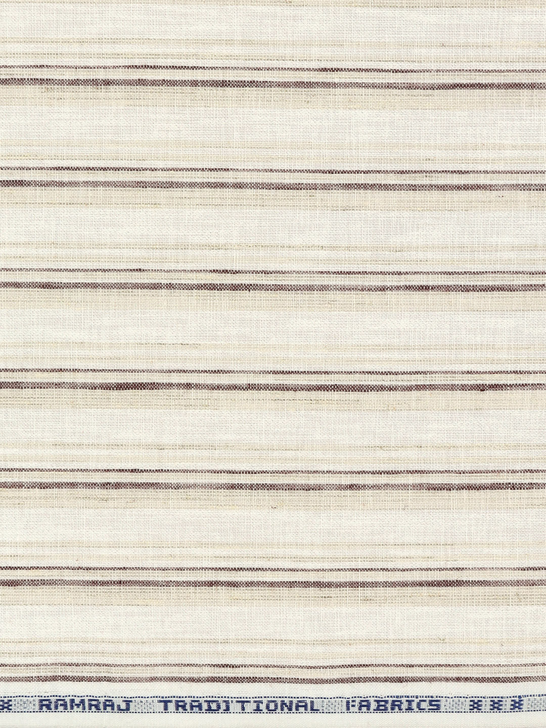 Cotton Blend Striped Shirt Fabric Brown High Style