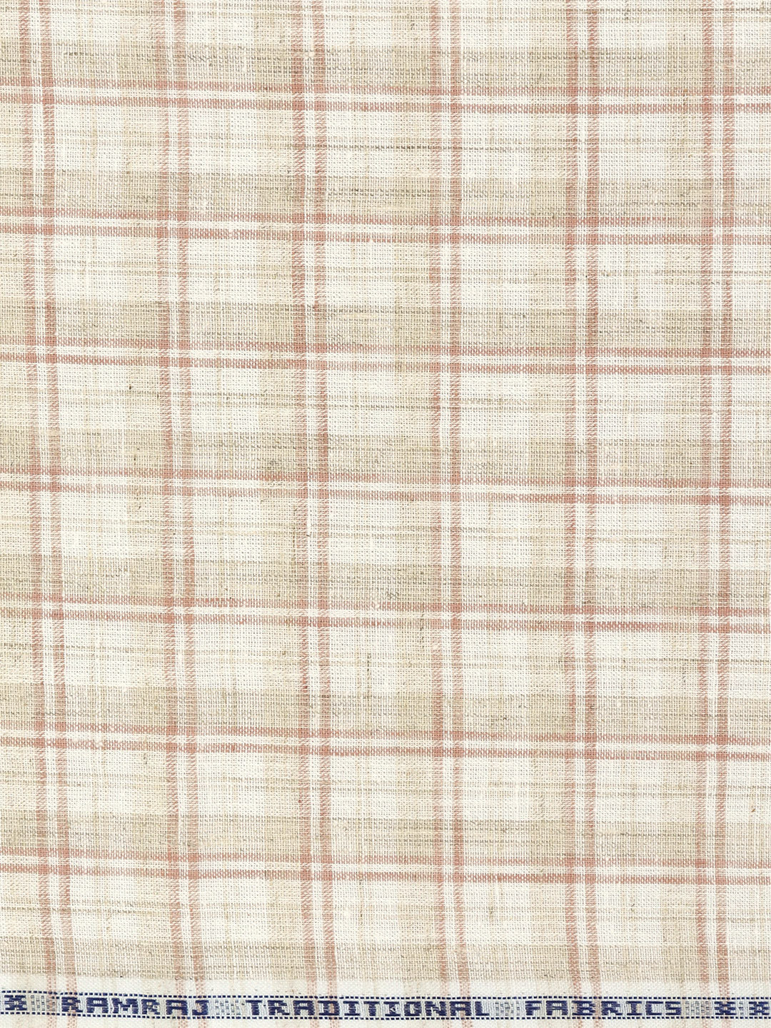 Cotton Rich Checked Shirt Fabric Brown High Style