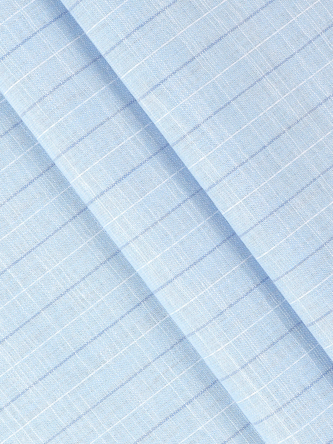 Men Cotton Rich Striped Shirt Fabric Blue Infinity