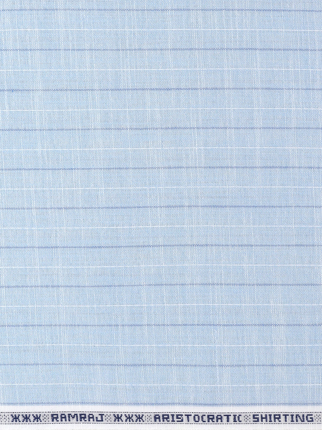 Men Cotton Rich Striped Shirt Fabric Blue Infinity