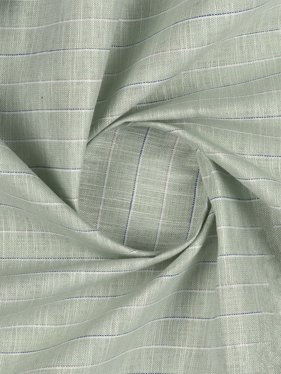 Men Cotton Rich Striped Shirt Fabric Green Infinity